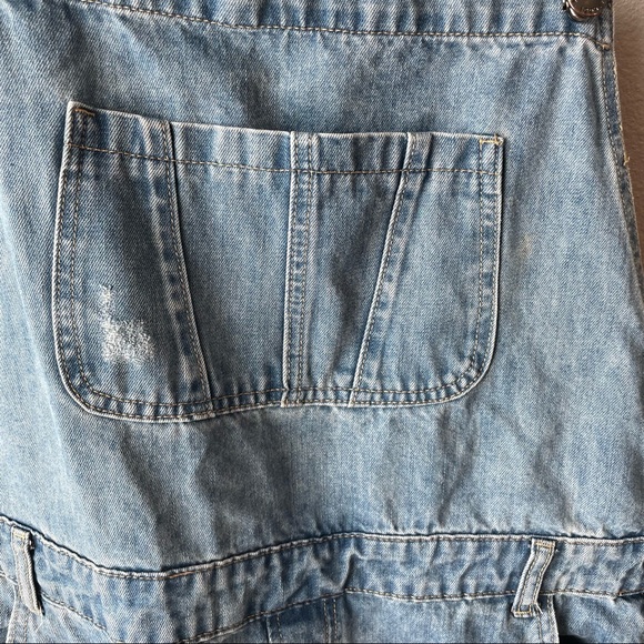 City Chic Over it all Overalls denim with distressing - Picture 5 of 11